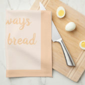 Pfirsich - weiß geschirrtuch (Viertel Falte)