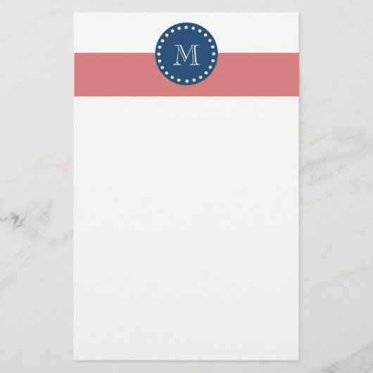 Pfirsich-weiße Streifen Muster, Briefpapier (Vorderseite)