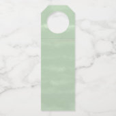 Pfirsich & White Floral Chefs zur Gastgeschenk Hoc Flaschenanhänger (Rückseite)