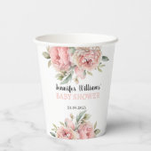 Pfirsichbäonchen Blumenspießtasse Pappbecher (Rückseite)