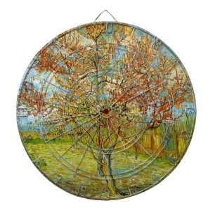 Pfirsichbaum in Blüte von Vincent van Gogh Dartscheibe