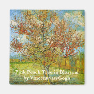 Pfirsichbaum in Blüte von Vincent van Gogh Magnet