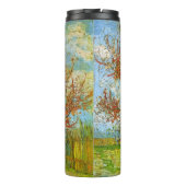 Pfirsichbaum in Blüte von Vincent van Gogh Thermosbecher (Rückseite)