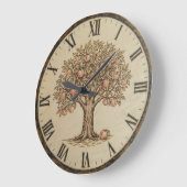 Pfirsichbaum-Wanduhr  Große Wanduhr (Winkel)