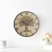 Pfirsichbaum-Wanduhr  Große Wanduhr (Zuhause)