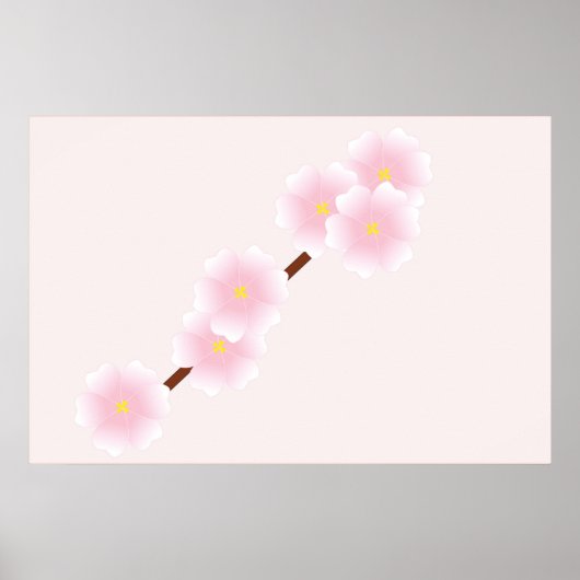 Pfirsichbaumblüten Poster (Vorne)