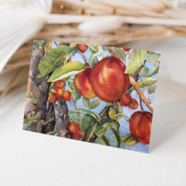 Pfirsichbäume Der Mensch und die Weintrauben Dankeskarte