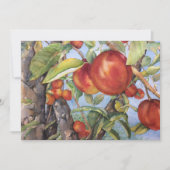 Pfirsichbäume Der Mensch und die Weintrauben Dankeskarte (Vorderseite)