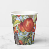 Pfirsichbäume Der Mensch und die Weintrauben Pappbecher (Vorderseite)