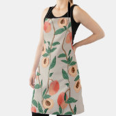 Pfirsichbäume mit Blätter und Früchten auf einem l Schürze (InSitu)