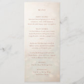 Pfirsichblätter Hochzeitsmenü Menükarte (Vorderseite)