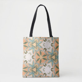 Pfirsichblaue botanische nahtlose Muster Tasche