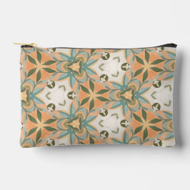Pfirsichblaue botanische nahtlose Muster Zubehörtasche