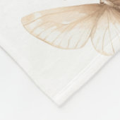 Pfirsichblaue Schmetterlinge  Fleecedecke (Ecke)