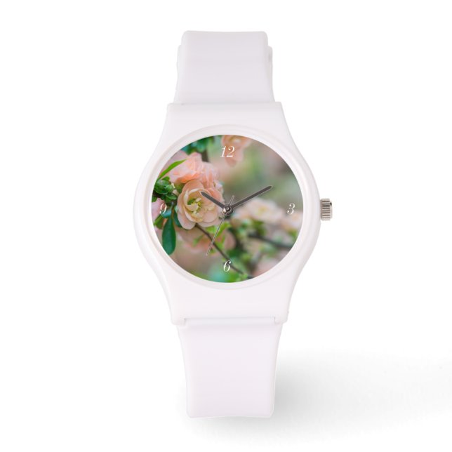 Pfirsichblendenzähigkeit Armbanduhr (Vorderseite)