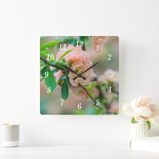 Pfirsichblühende Uhr (Zuhause)
