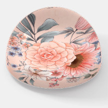 Pfirsichblume mit Dahlia und Blauer Farbe