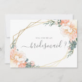 Pfirsichblumengold bist du meine Bridgejacke I Einladung (Vorderseite)