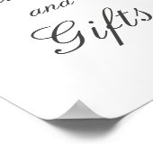 Pfirsichblumenkarten und Geschenke für Hochzeitspo Poster (Ecke)