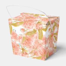 Pfirsichblüte Blütenkunst gemustert Geschenkschachtel