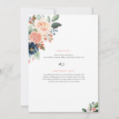 Pfirsichblüte Brautdusche Einladung Drive-By (Rückseite)