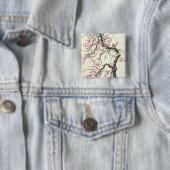 Pfirsichblüte (Farbe auf Papier) Button (Beispiel)