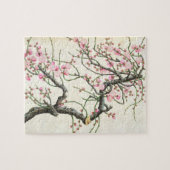 Pfirsichblüte (Farbe auf Papier) Puzzle (Horizontal)