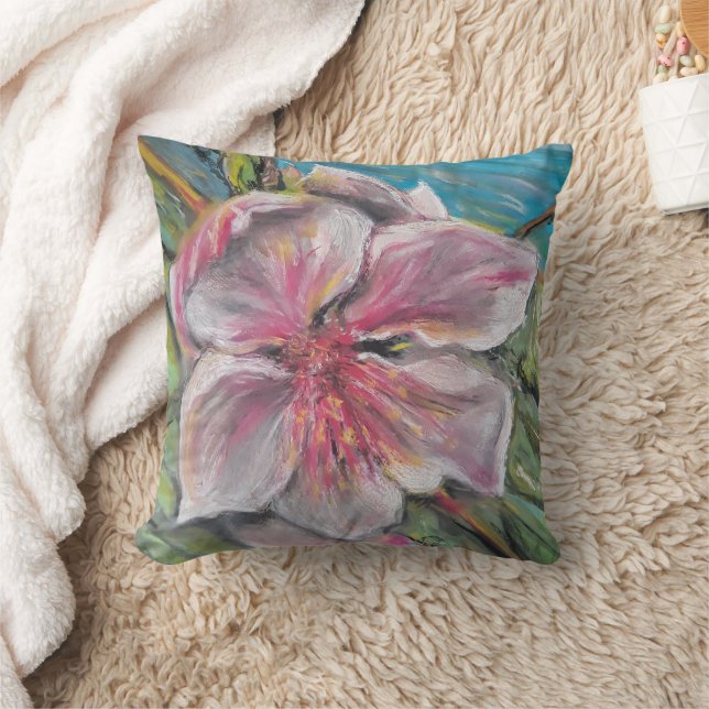 Pfirsichblüte Kissen (Decke)