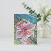 Pfirsichblüte Postkarte (Stehend Vorderseite)