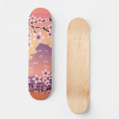 Pfirsichblüte Skateboard (Vorderseite)