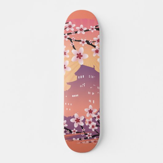 Pfirsichblüte Skateboard (Vorne)