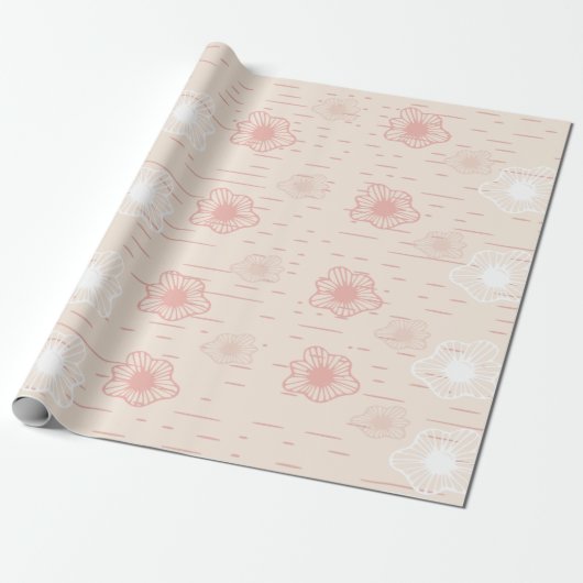 Pfirsichblüten-Abstraktes Geschenkverpackungspapie Geschenkpapier (Ungerollt)