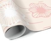Pfirsichblüten-Abstraktes Geschenkverpackungspapie Geschenkpapier (Rolleneckpunkt)