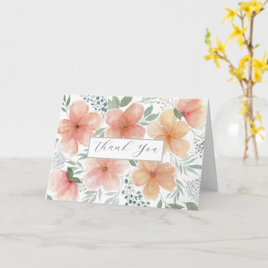 Pfirsichblüten dank Karte (Gelbe Blume)