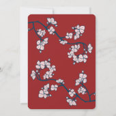Pfirsichblüten Doppelglücklichkeit chinesische Hoc Einladung (Rückseite)