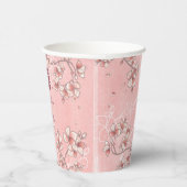 Pfirsichblüten Doppelglücklichkeit chinesische Hoc Pappbecher (Rechts)