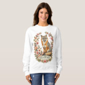 Pfirsichblüten-Fuchs von Delaware Sweatshirt (Vorne ganz)