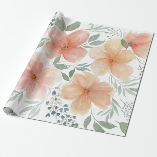 Pfirsichblüten Geschenkpapier (Ungerollt)