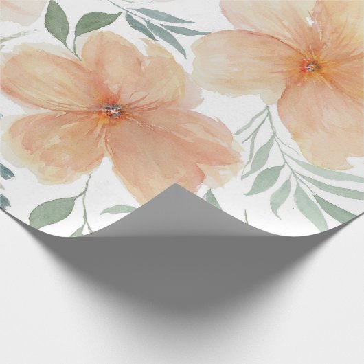 Pfirsichblüten Geschenkpapier (Ecke)