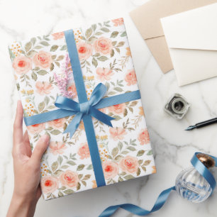 Pfirsichblüten-Geschenkpapier, Hochzeitsgeschenkve Geschenkpapier