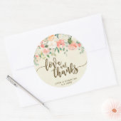 Pfirsichblüten Liebe und dank Günstige Aufkleber (Umschlag)