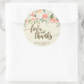 Pfirsichblüten Liebe und dank Günstige Aufkleber (Tasche)