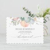 Pfirsichblüten - mein Vorschlag für eine Überbrück Einladung (Stehend Vorderseite)