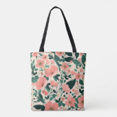 Pfirsichblüten-Muster Tasche (Rückseite)