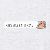 Pfirsichblüten Name hinzufügen Etiketten (Design 1)