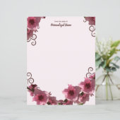 Pfirsichblüten, nicht ausgekleidete Papierblätter (Stehend Vorderseite)