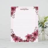 Pfirsichblüten Papierblätter (Stehend Vorderseite)