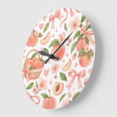 🍑Pfirsichblüten-Picknickuhr Große Wanduhr (Winkel)