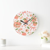 🍑Pfirsichblüten-Picknickuhr Große Wanduhr (Zuhause)