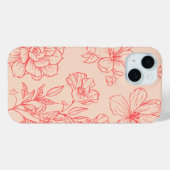 'Pfirsichblüten-Umriss' iPhone 15-Hülle Case-Mate iPhone Hülle (Rückseite (Horizontal))